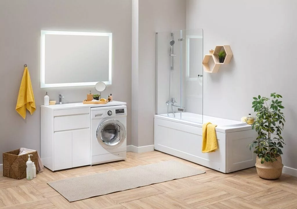 фото Тумба с раковиной Aquanet Токио 120 L белый (напольная, 1 ящик, 2 дверцы) арт. 00239211 