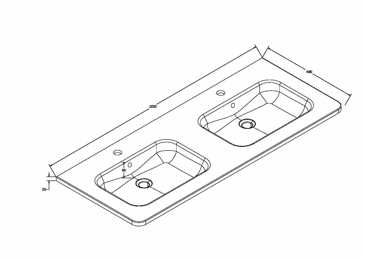 картинка Раковина мебельная Vincea VCB-1RA120B из искусственного камня, цвет черный 