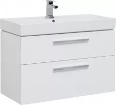 фото Тумба с раковиной Aquanet Nova 90 белый (2 ящика) арт. 00245256 