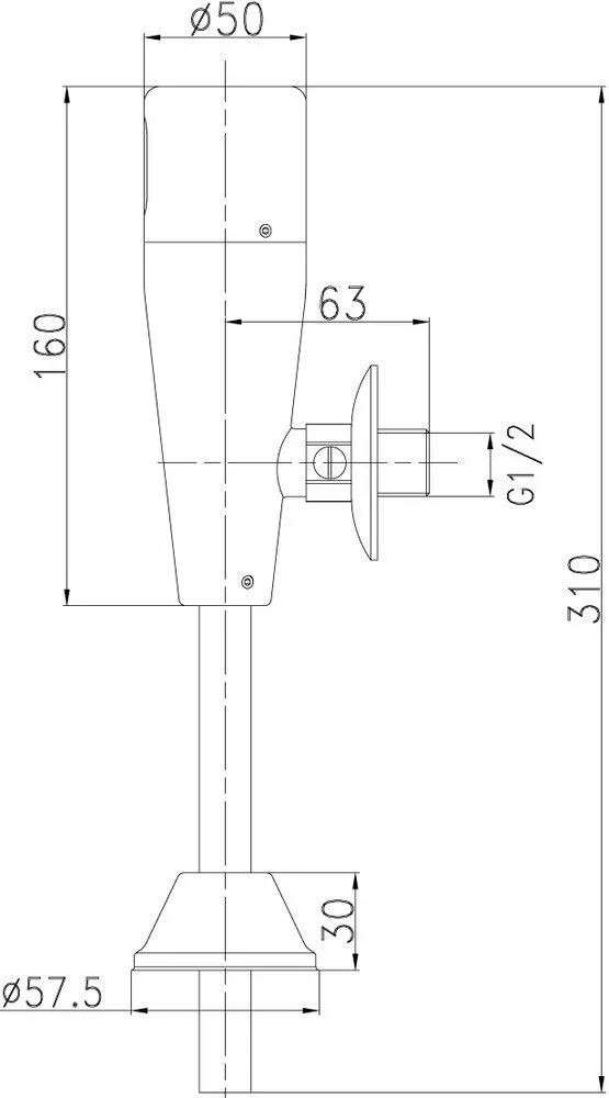 картинка Смеситель для писсуара Lemark Project LM4654CE 