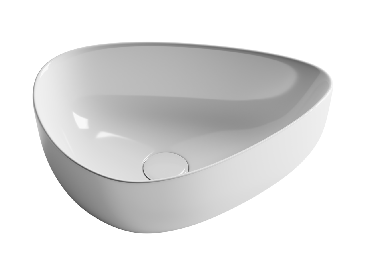 картинка Накладная раковина Ceramicanova Element CN5026 цвет белый 45.5х32 см 