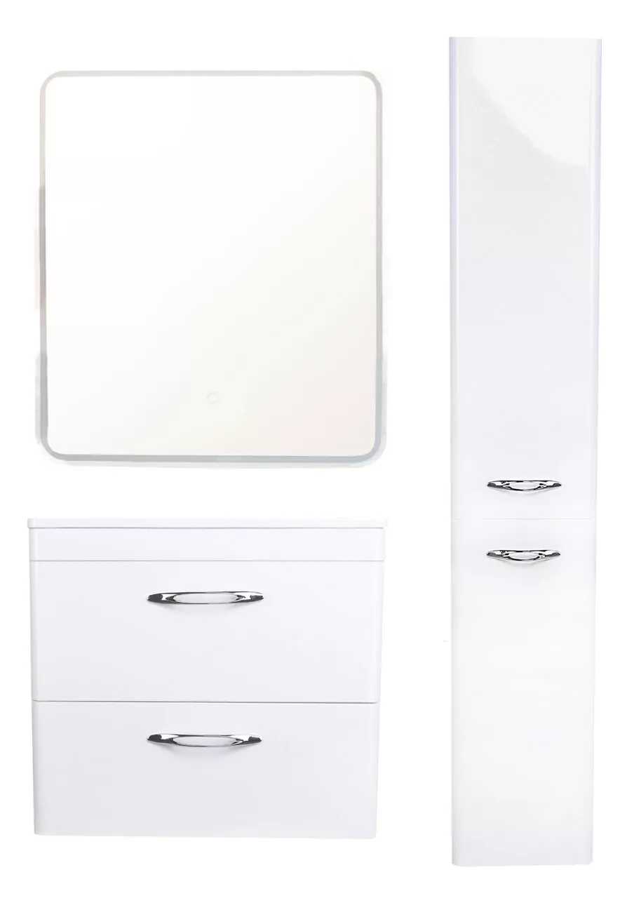 фото Тумба подвесная Style Line Каре 70 2 ящика Люкс белая PLUS 