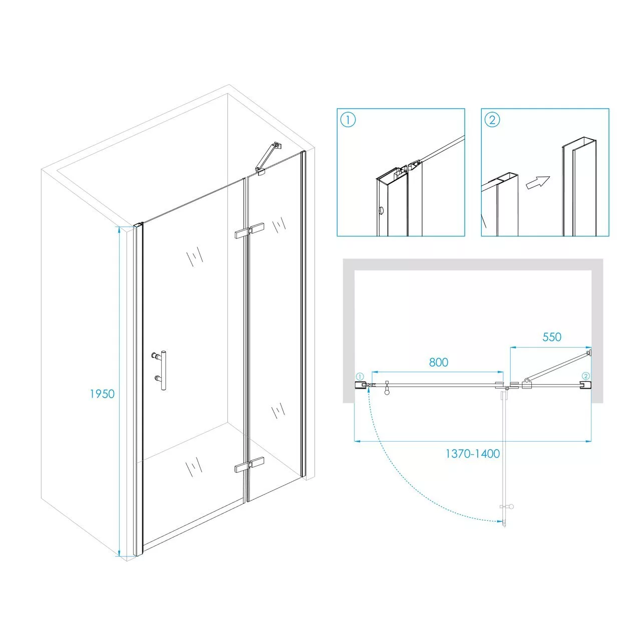 картинка Душевая дверь RGW PA-07B R 41080714-84R 