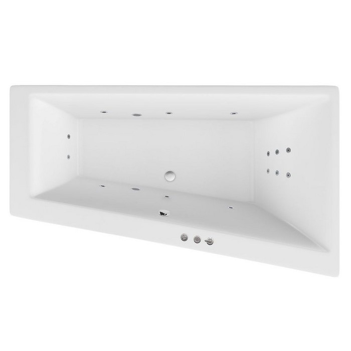 картинка Ванна EXCELLENT Sfera Slim 170x100 правая SMART хром 