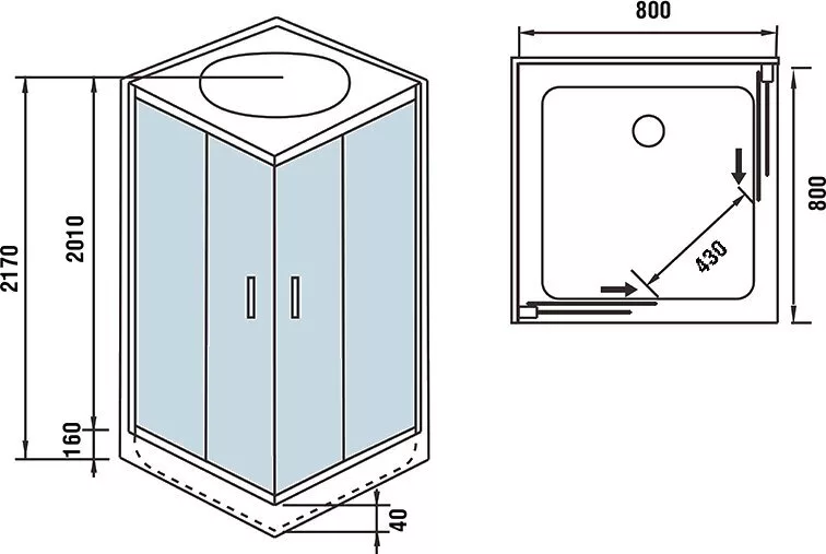 картинка Душевая кабина WeltWasser WW500 LAINE 804 