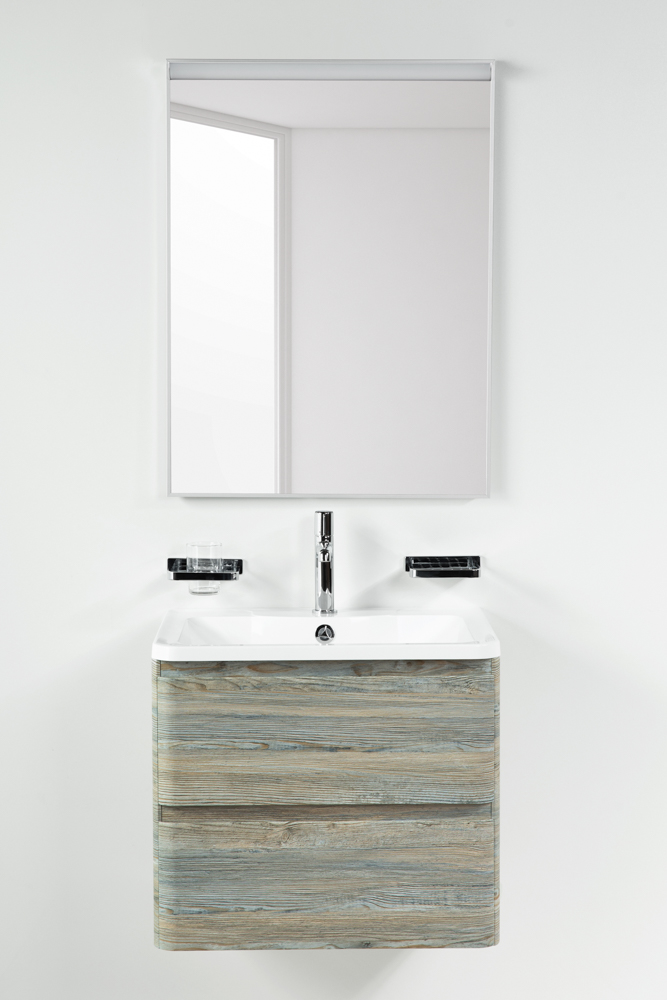фото Тумба с раковиной подвесная BelBagno ALBANO 60 Pino Scania, раковина белая 
