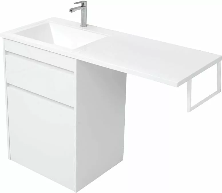 фото Тумба с раковиной Aquanet Токио 120 L белый (напольная, 1 ящик) арт. 00239300 