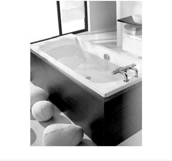 картинка Акриловая ванна Jacob Delafon Ove 180x80 с каркасом SF143RU-NF и со слив-переливом E6D159-CP P хром 