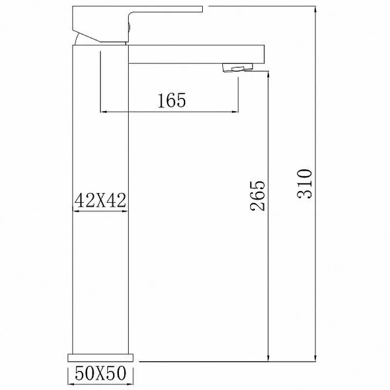 картинка Смеситель для раковины Comforty FC045B-CMT 00004149950, черный 