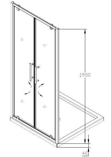 картинка Душевые двери SSWW LD60-Y22 80 