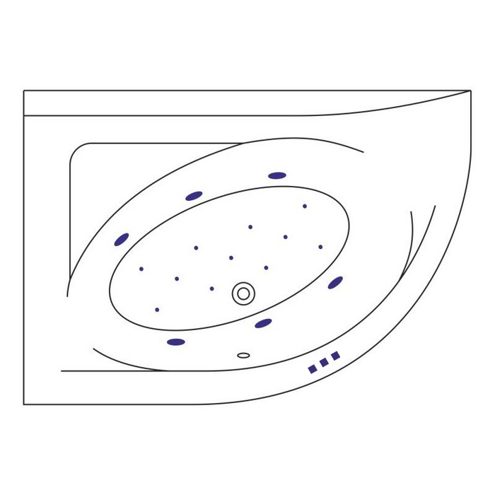 картинка Ванна EXCELLENT Aquarella 150x100 левая RELAX бронза 