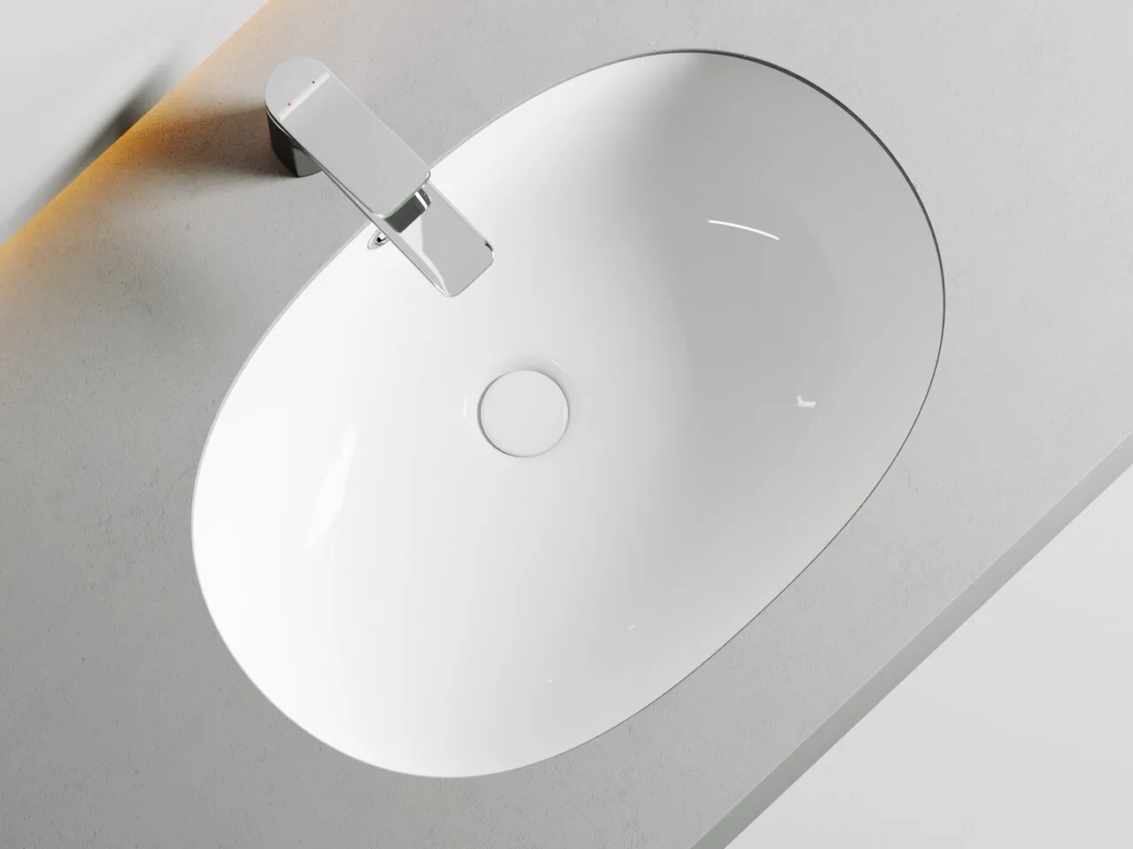 картинка Встраиваемая раковина Ceramicanova Element CN6044 цвет белый 56.5х38.5 см 