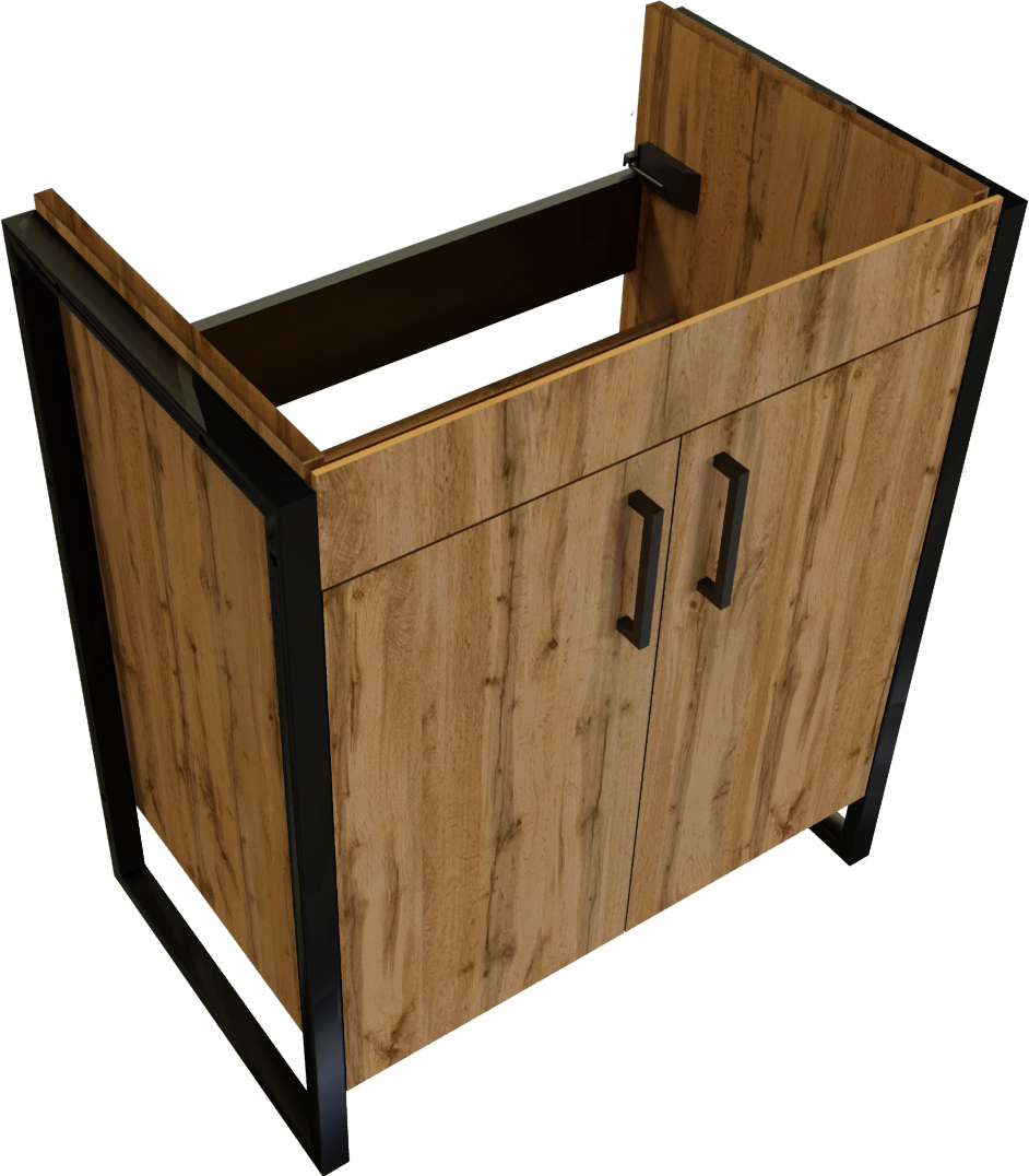 картинка Тумба 1Marka Grunge Loft 70Н, дуб вотан  в ванную комнату