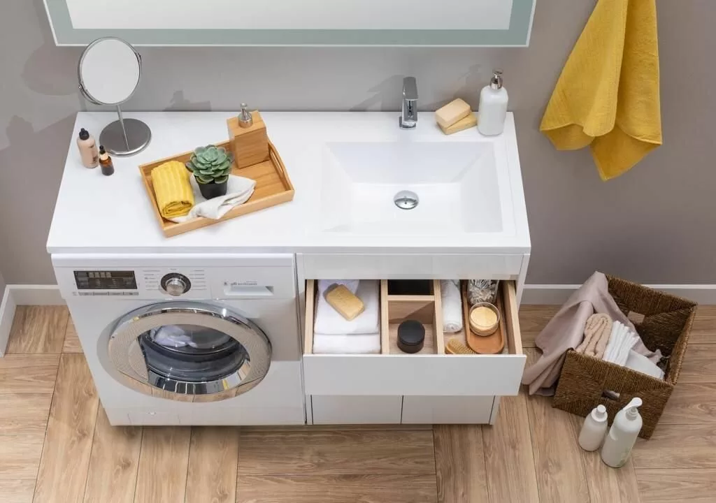фото Тумба с раковиной Aquanet Токио 130 R белый (напольная, 1 ящик, 2 дверцы) арт. 00239216 