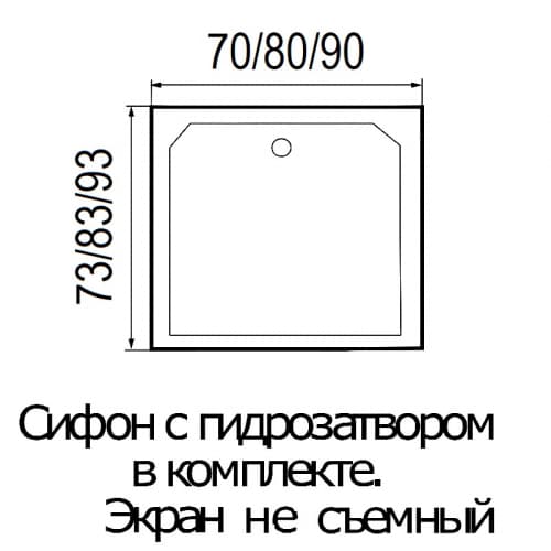 фото Поддон для душа WEMOR  70/14 S квадратный 