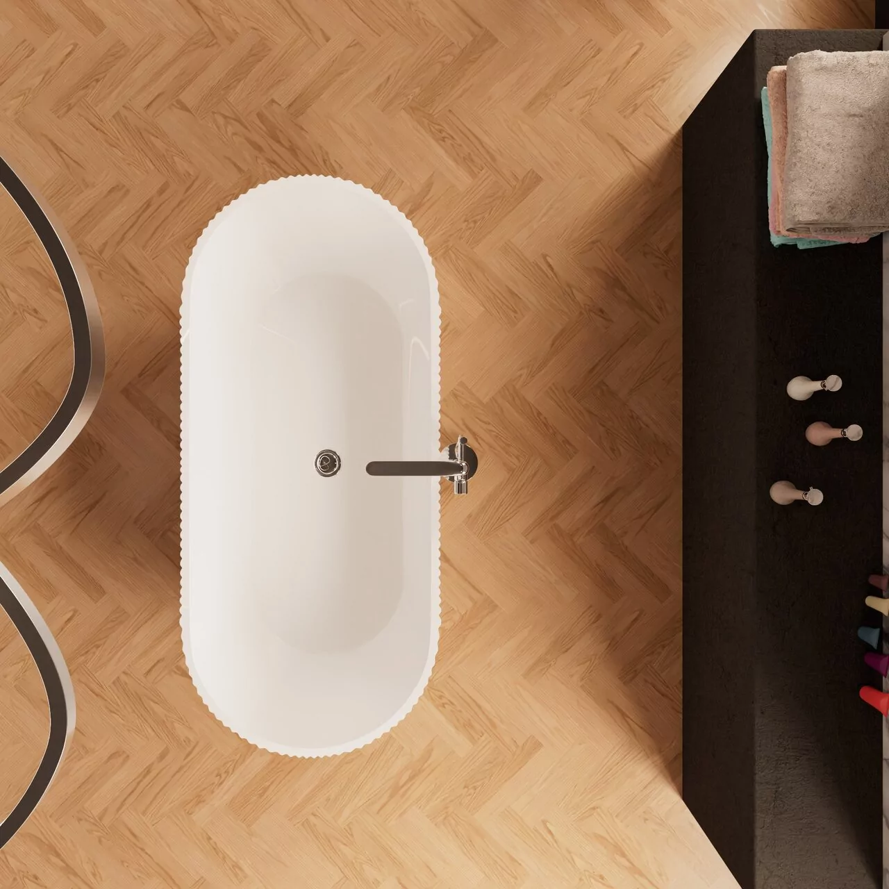 картинка Ванна Frank F6103 White отдельностоящая 170х75х55 см 