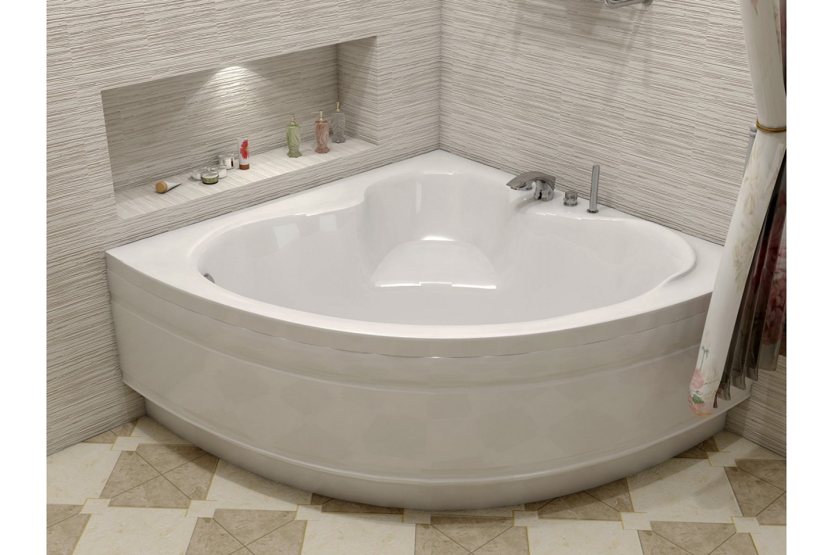 картинка Акриловая ванна Relisan Polina 120x120 с каркасом и слив-переливом 