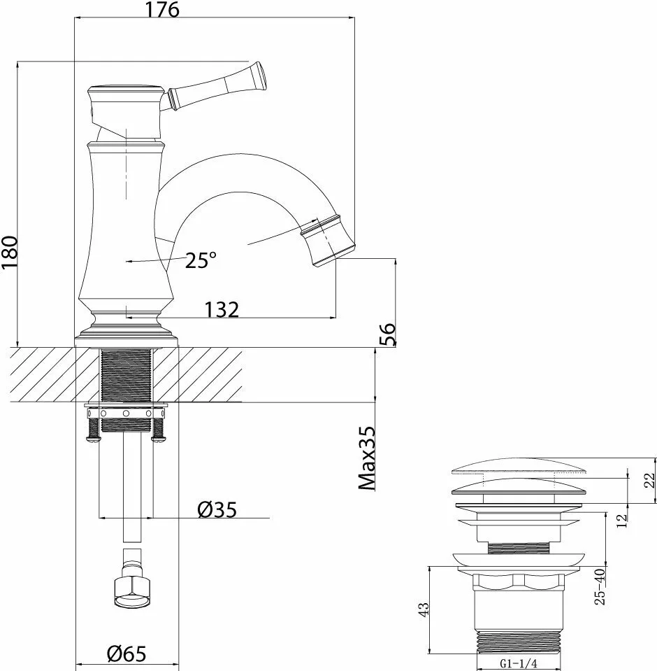 картинка Смеситель для раковины Lemark Peretto LM6306RB 