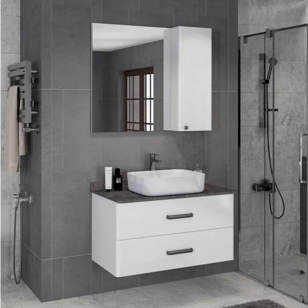 фото Тумба с раковиной Comforty Амстердам 95 белая 