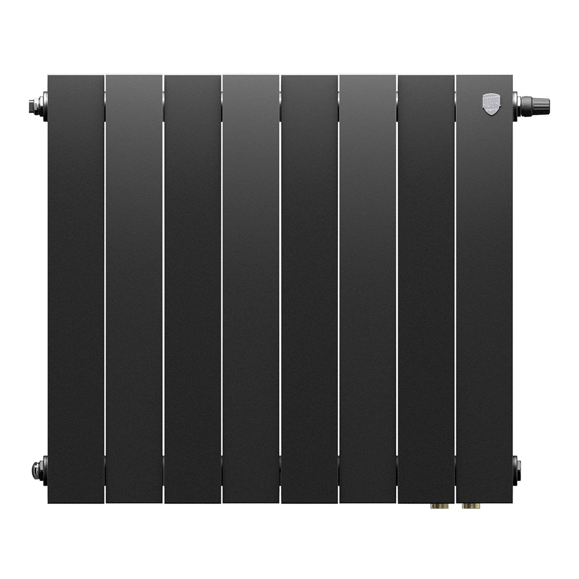 картинка Радиатор биметаллический Royal Thermo PianoForte 500 Чёрный VR80 8 секций 