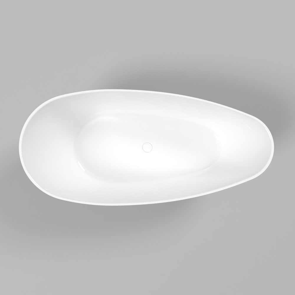 картинка Ванна WHITECROSS Spinel A 150x70 белый глянец иск. камень 