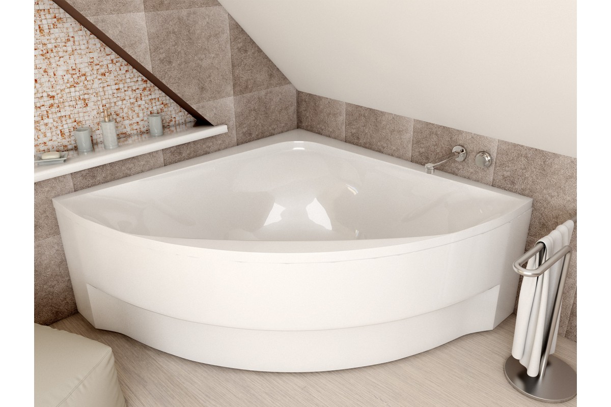 картинка Акриловая ванна Vayer Boomerang 150x150 с каркасом и слив-переливом 