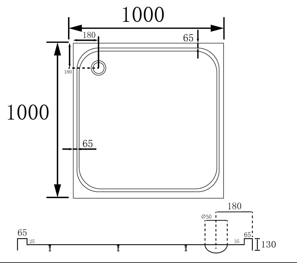 фото Душевой поддон ABBER AD3D100 100х100 квадратный акриловый белый 