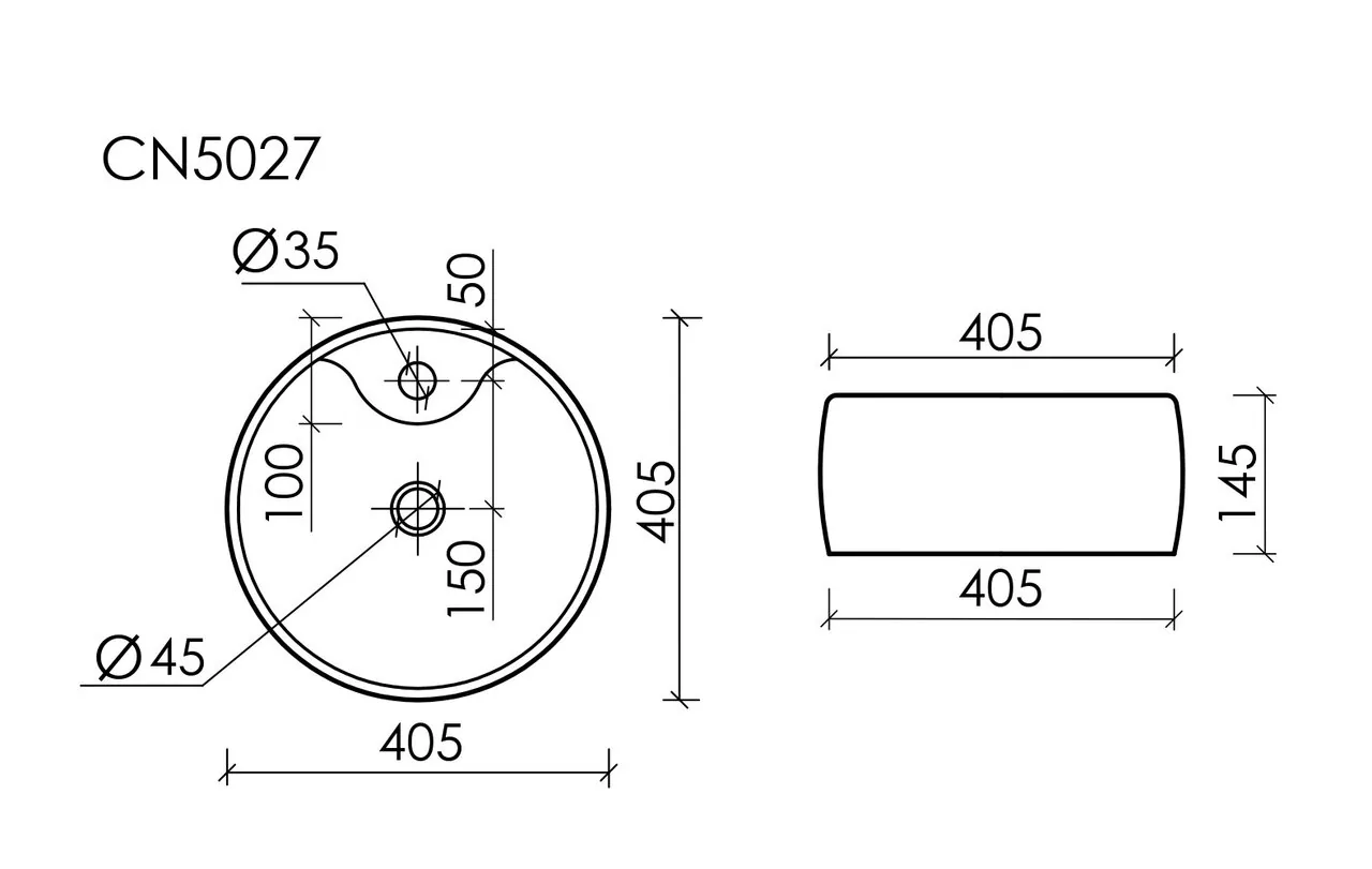картинка Накладная раковина Ceramicanova Element CN5027 цвет белый 40х40 см 