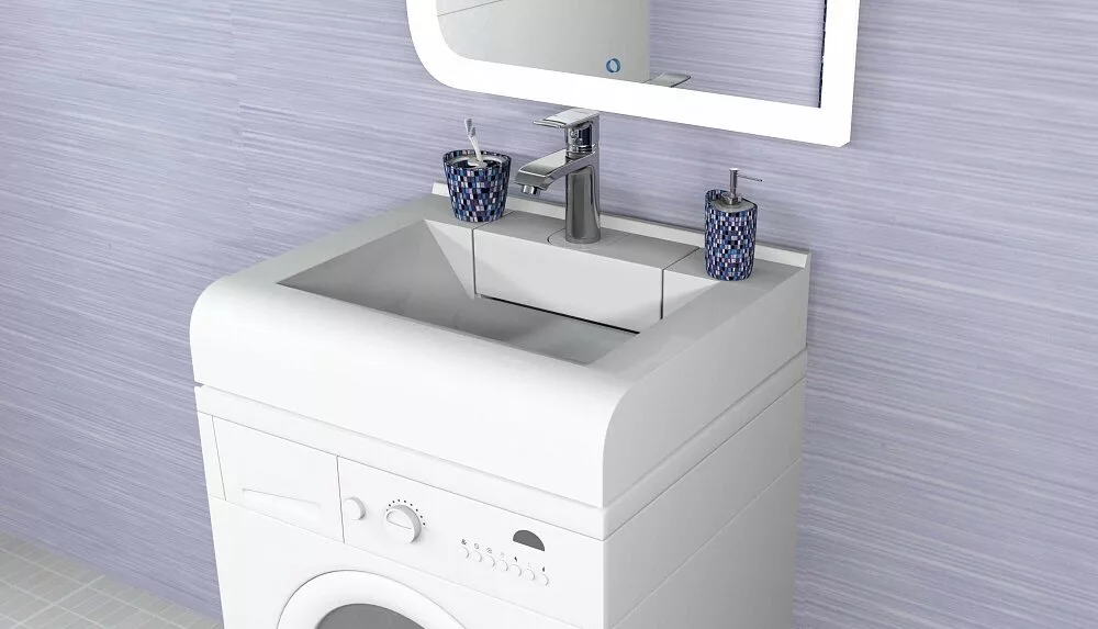 картинка Раковина над стиральной машиной Stella Polar Корини 60х51 с кронштейнами 