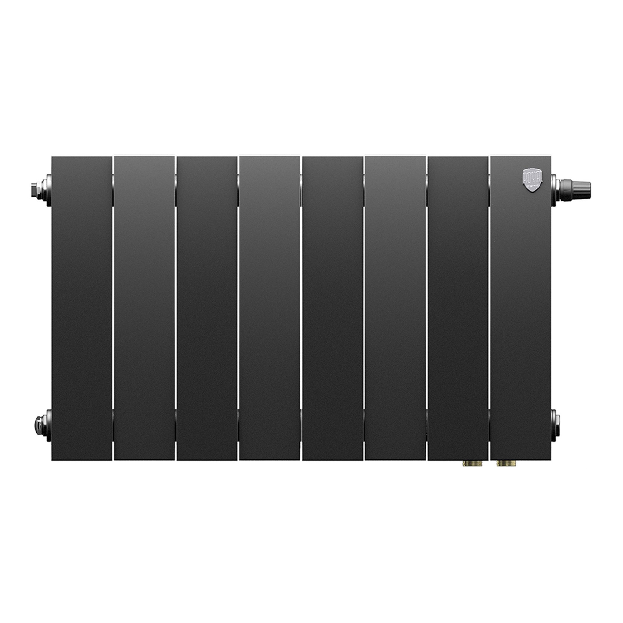 картинка Радиатор биметаллический Royal Thermo PianoForte 300 Чёрный VR80 8 секций 