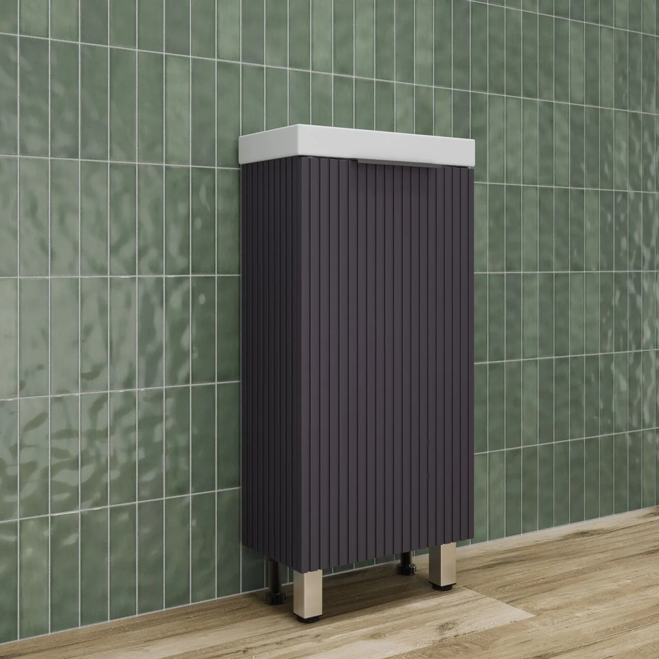 фото Тумба напольная Style Line СОЛО универсальная Como 40 Графит Нубук 