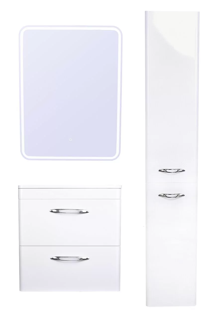 фото Тумба подвесная Style Line Каре 60 2 ящика Люкс белая PLUS 