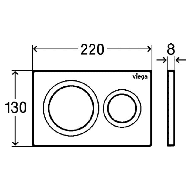 картинка Кнопка смыва Viega Prevista Visign for Style 8610.1 773786 хром матовый 