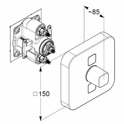 картинка Смеситель для душа Kludi Push 387110538, хром 