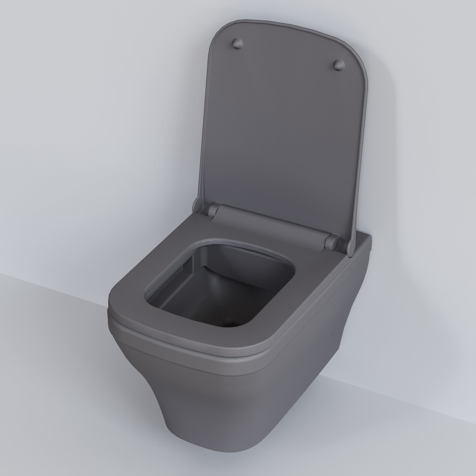 картинка Унитаз подвесной Ambassador Benefit 203T20301R серый матовый с тонкой крышкой 