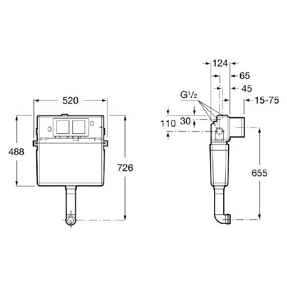 картинка Смывной бачок скрытого монтажа Roca Basic tank 890090200 