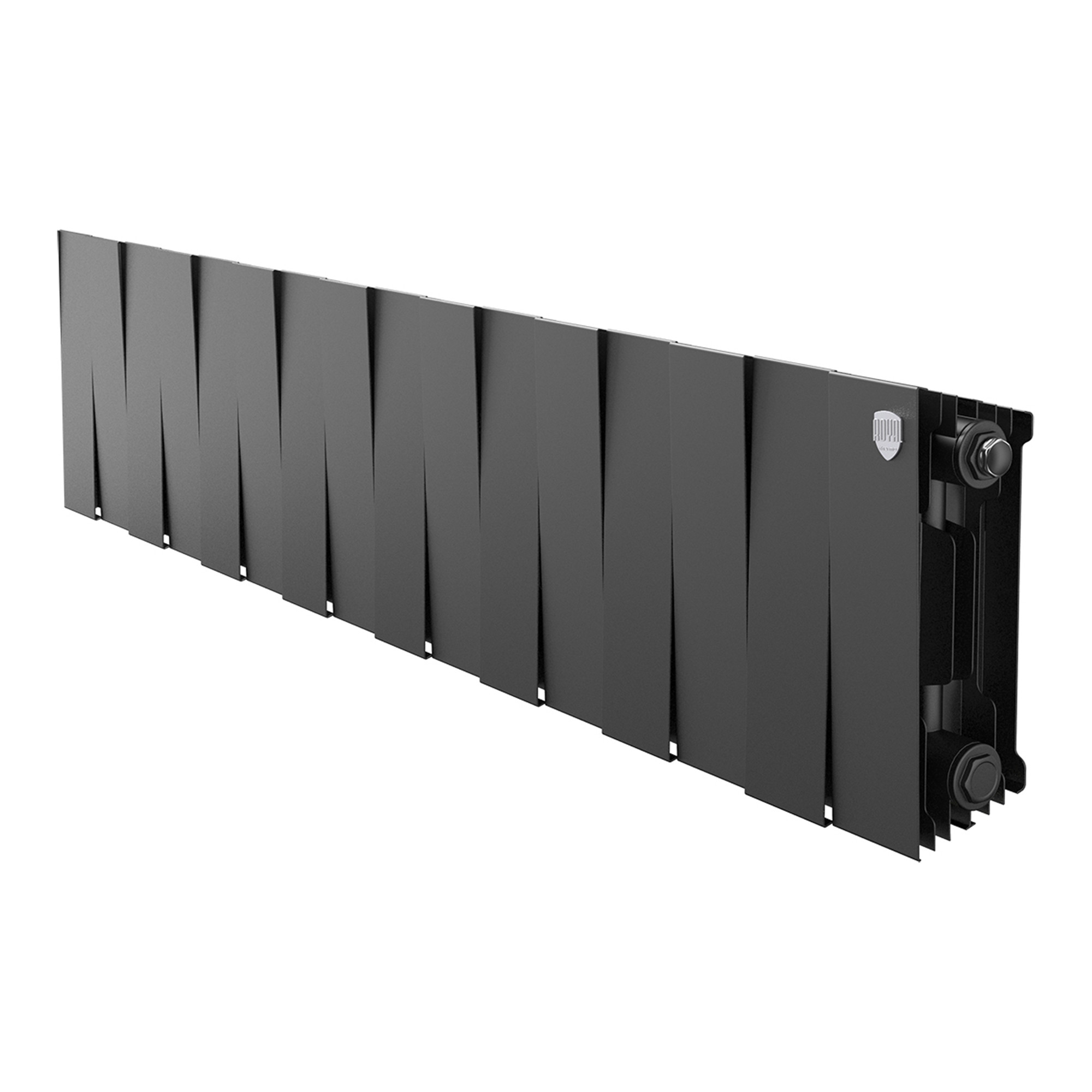картинка Радиатор биметаллический Royal Thermo PianoForte 200 Чёрный 16 секций 