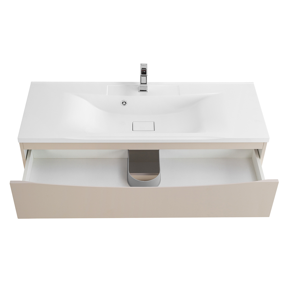 фото Тумба с раковиной подвесная BelBagno MARINO 120 Crema Opaco, раковина белая 