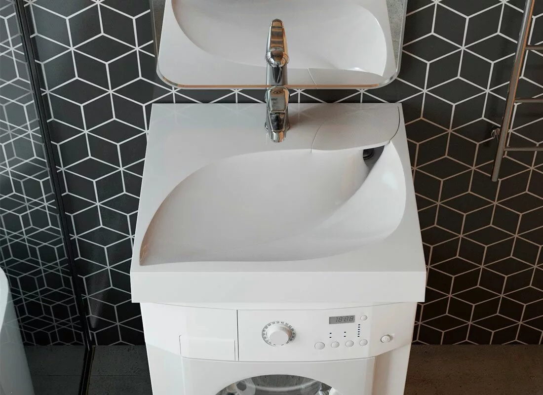 картинка Раковина над стиральной машиной Madera List 60*55 с кронштейнами 