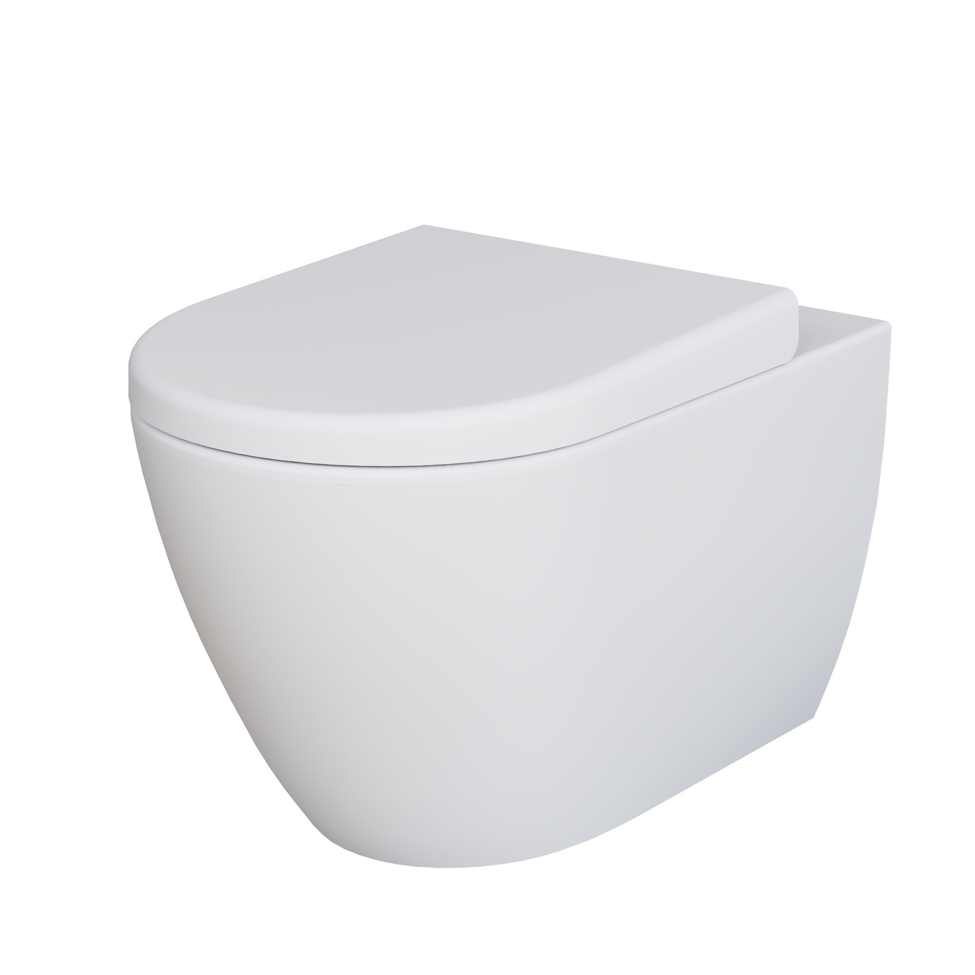 картинка Унитаз подвесной Ambassador Queen 113T20101R белый матовый с толстой крышкой 