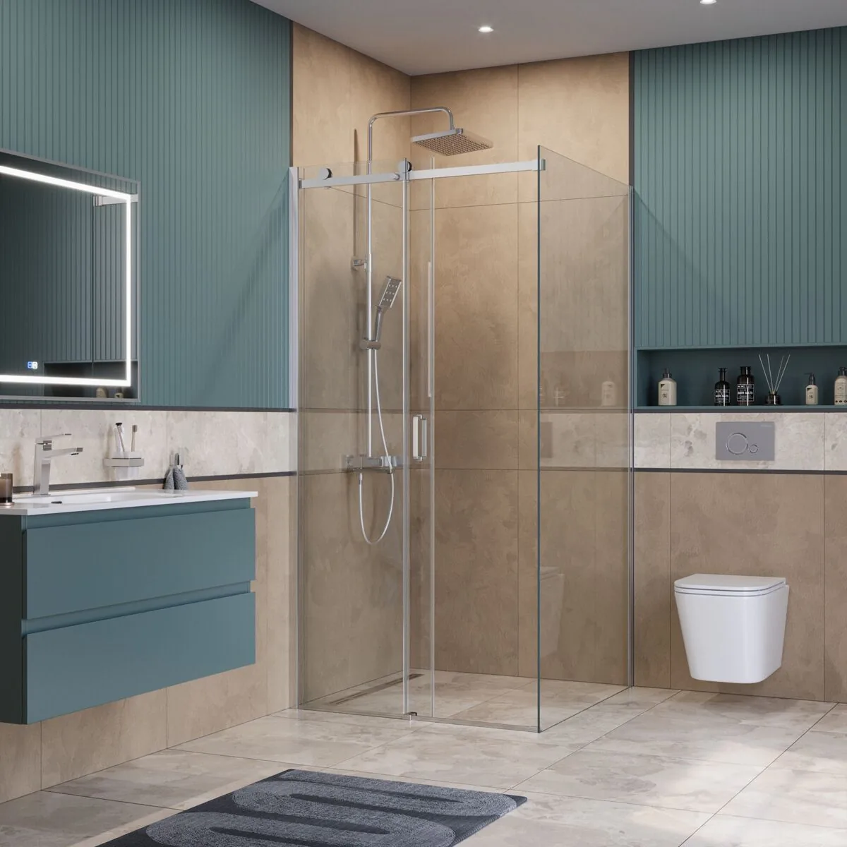 фото Душевой уголок BelBagno SOFT_CLOSE-2-A-1-100-C-Cr 