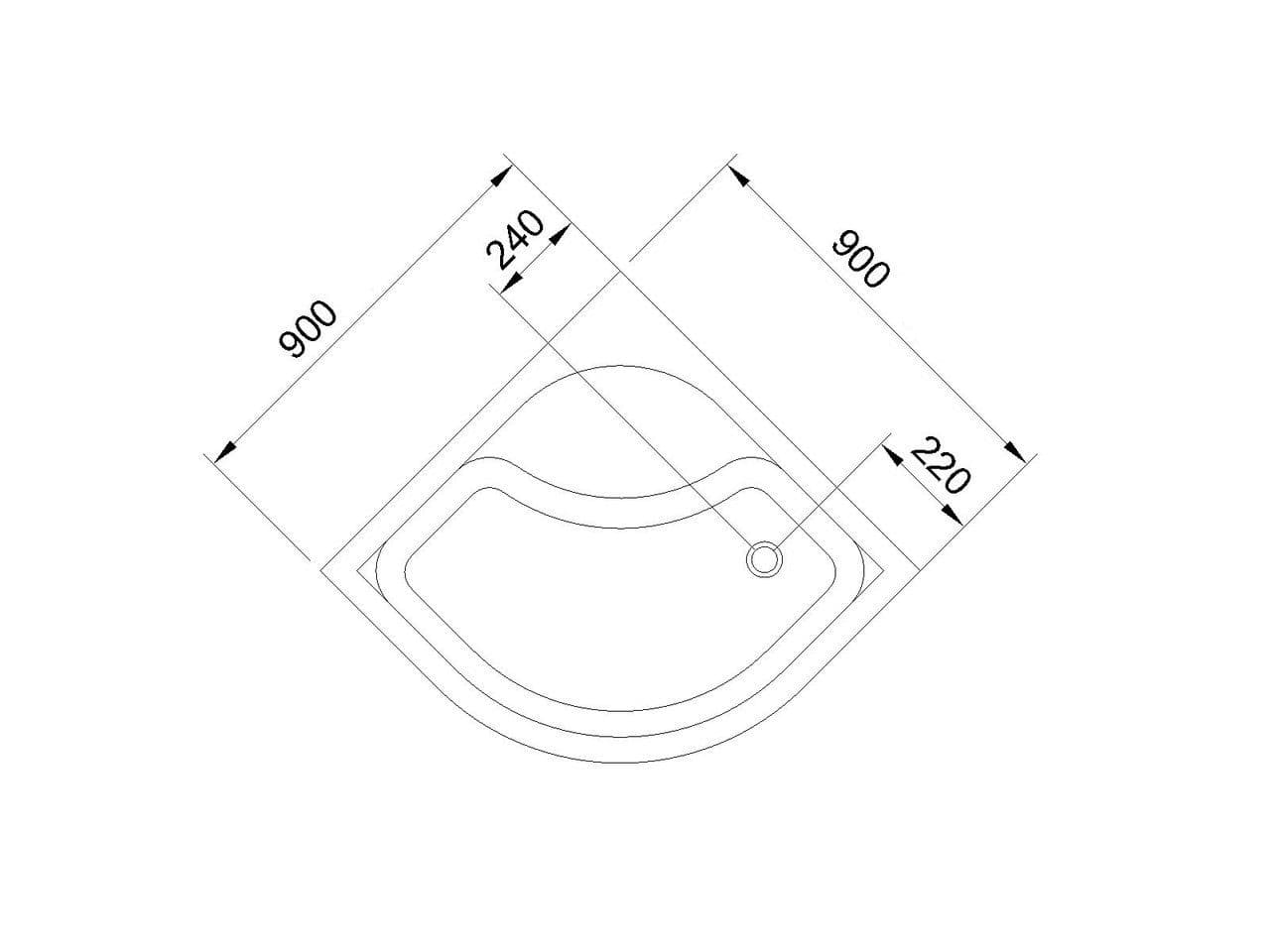 фото Душевой поддон Royal Bath  90BK 90x90x45 
