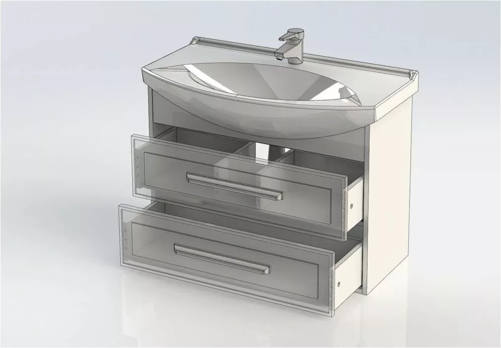 фото Тумба с раковиной Aquanet Остин 85 белый арт. 00212637 