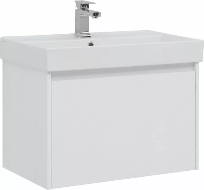 фото Тумба с раковиной Aquanet Nova Lite 75 белый (1 ящик) арт. 00245243 