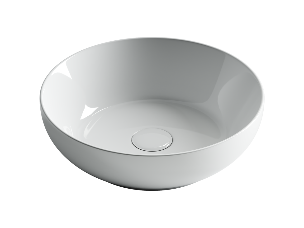картинка Накладная раковина Ceramicanova Element CN6020 цвет белый 37х37 см 