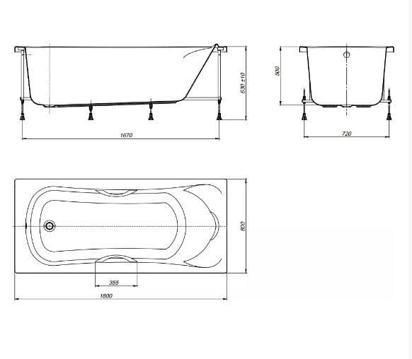 картинка Акриловая ванна Roca BeCool 180x80 