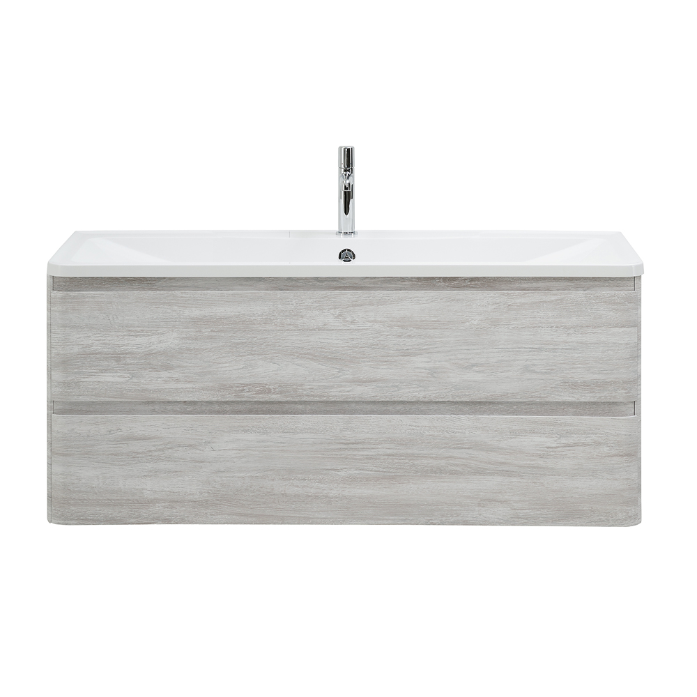 фото Тумба с раковиной подвесная BelBagno ALBANO 120 Rovere Vintage Bianco, раковина белая 
