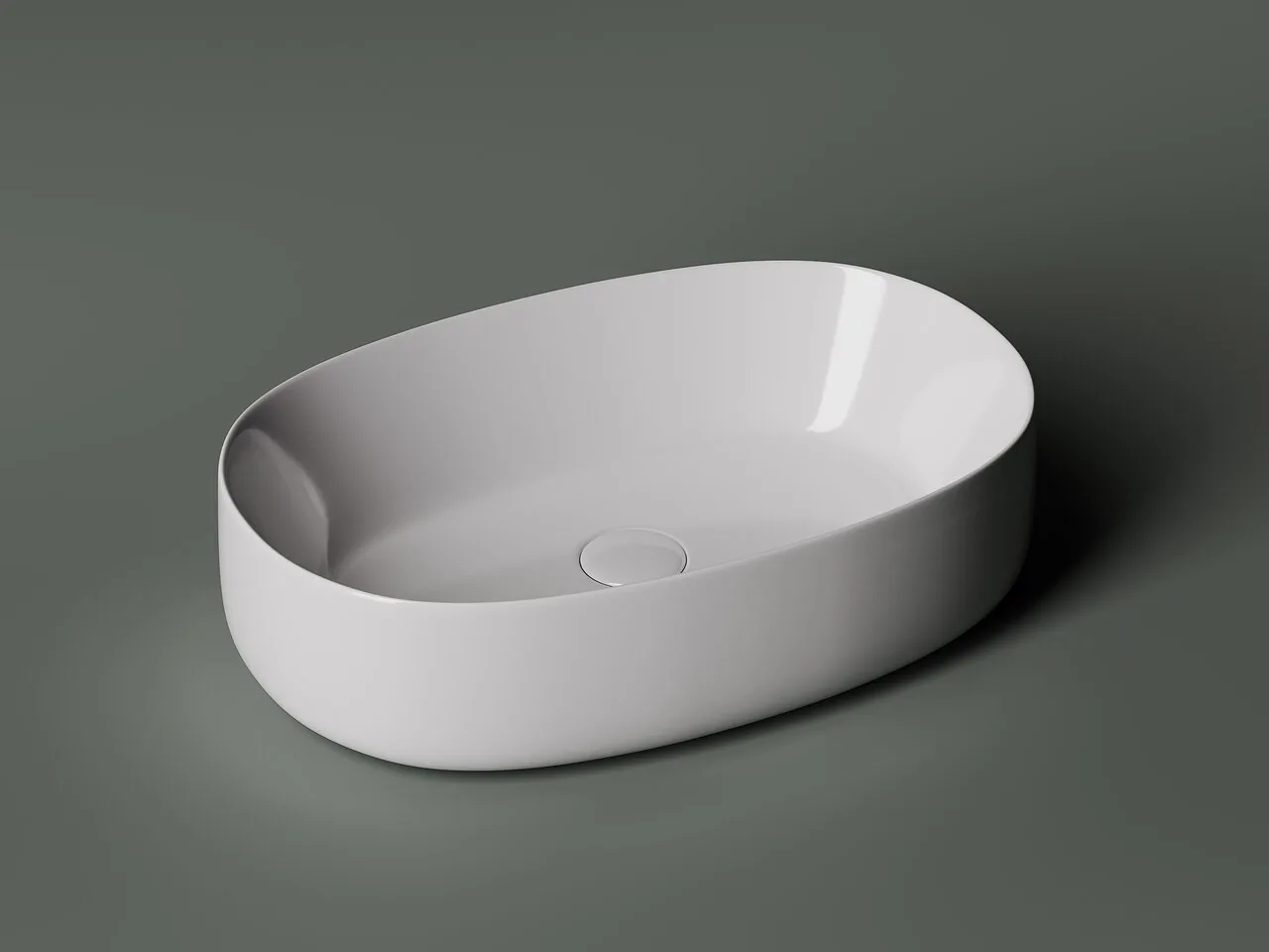 картинка Накладная раковина Ceramicanova Element CN5023 цвет белый 54х35 см 