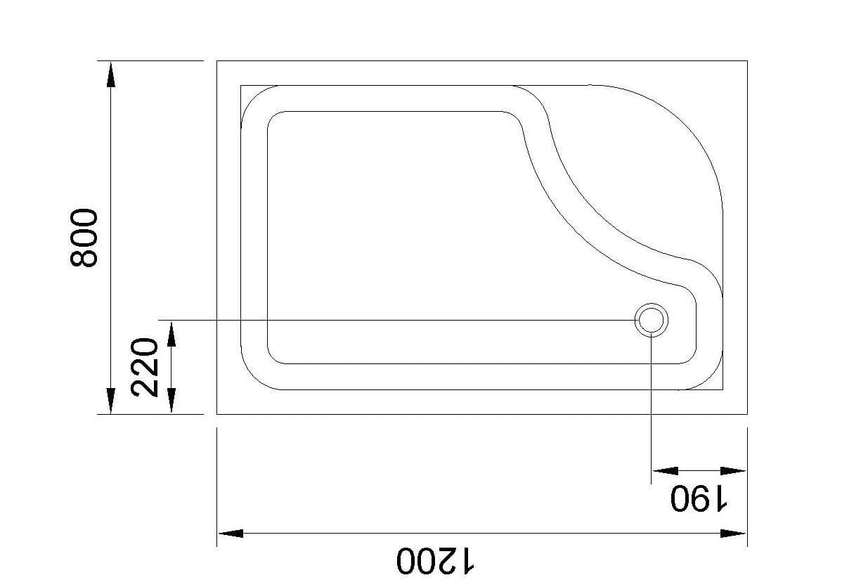 фото Душевой поддон Royal Bath 8120BP 120x80x45 правый 