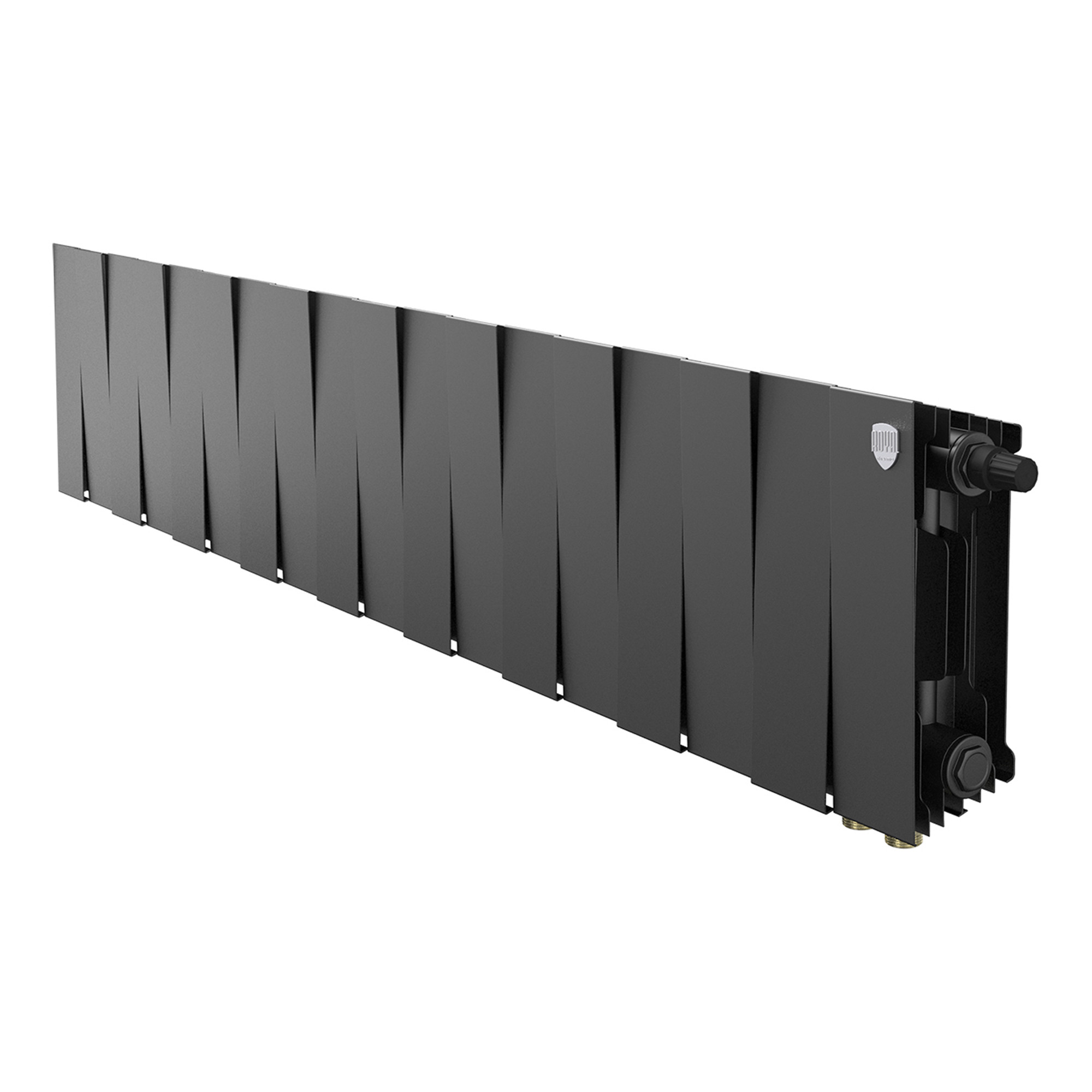 картинка Радиатор биметаллический Royal Thermo PianoForte 200 Чёрный VR80- 18 секций 